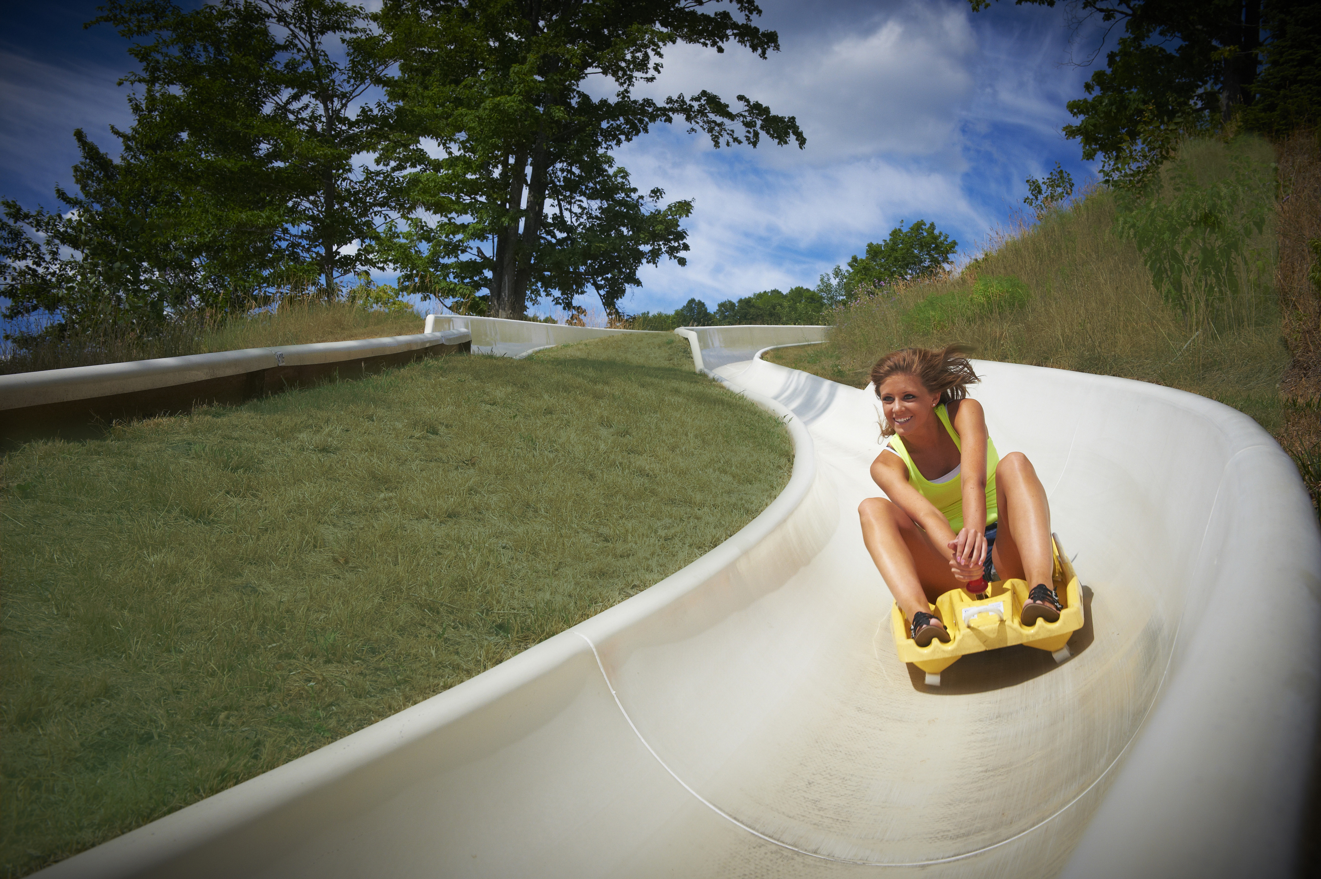 Teen on Alpine Slide