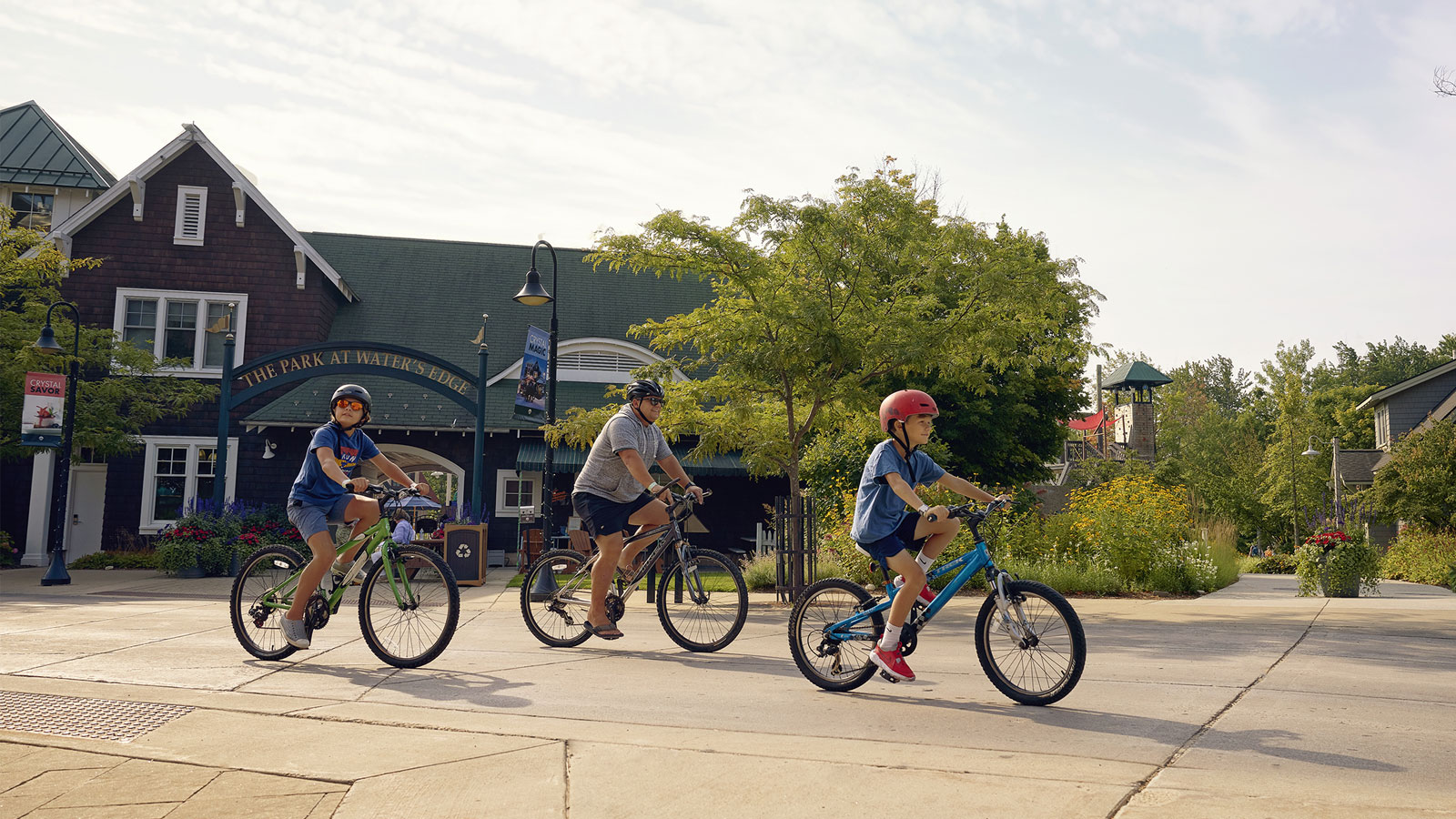 Biking in Village Core