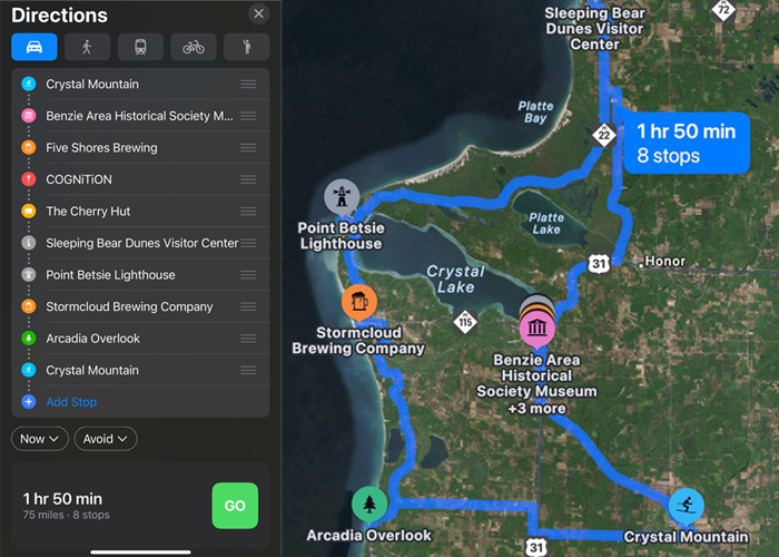 Itinerary Map