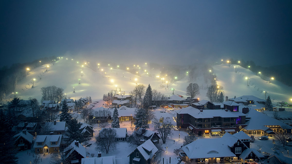 Evening on the slopes in January 2024