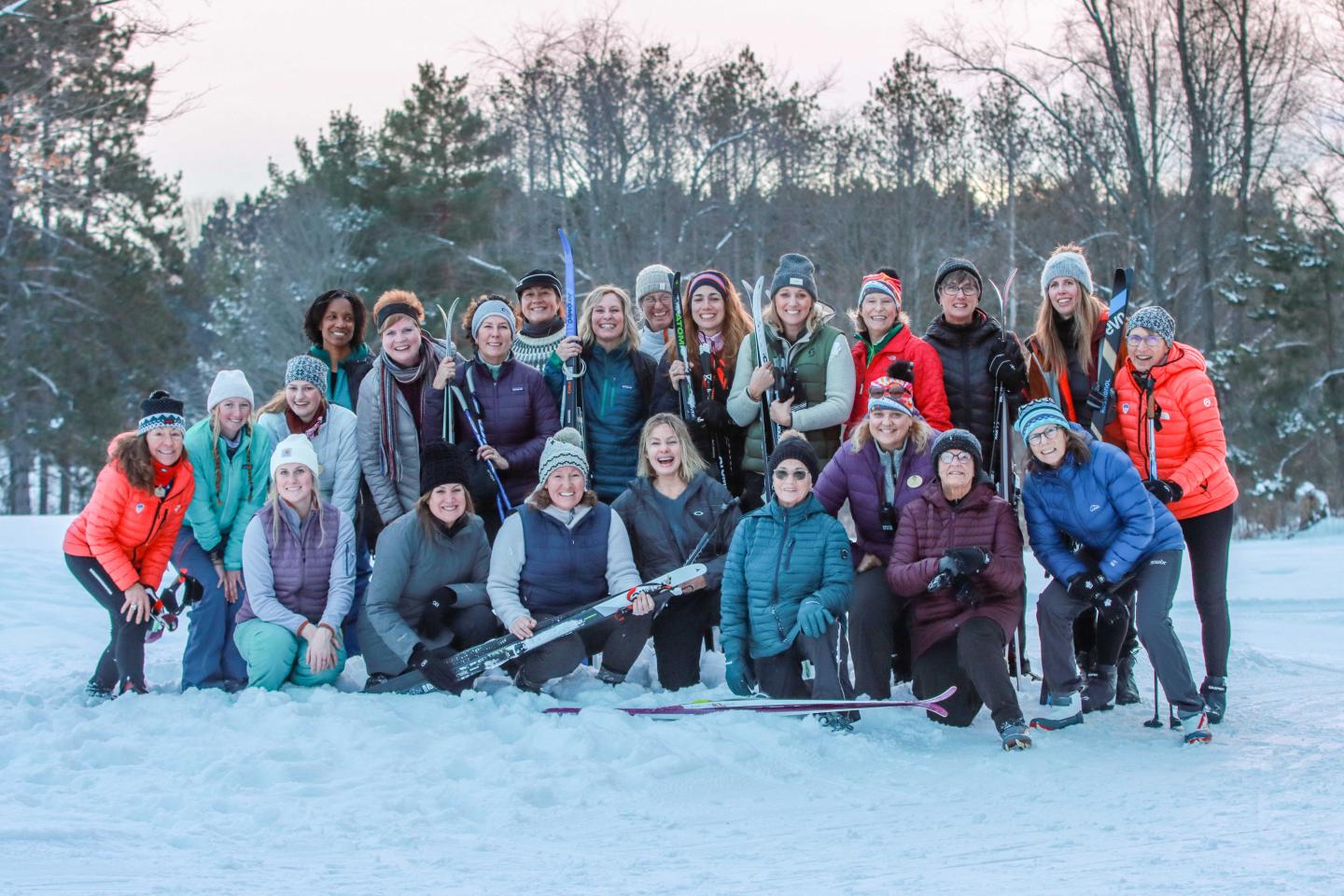Group of women after Cross Country skiing lesson.
