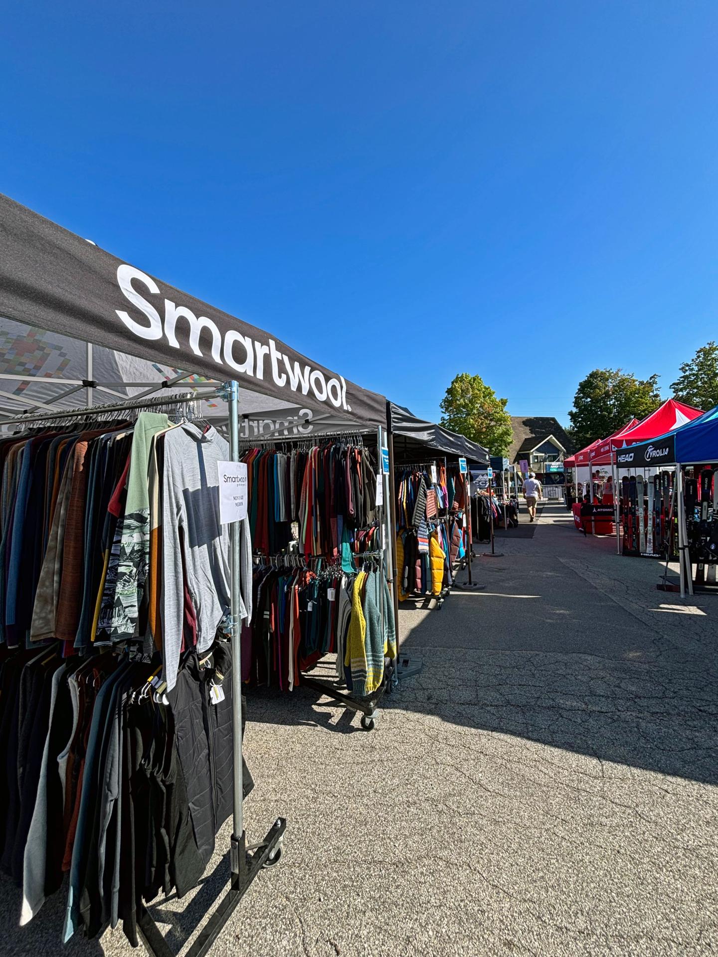 Outdoor Labor Day Tent Sale featuring winter products.