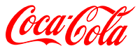 Coca-Cola logo in red script.
