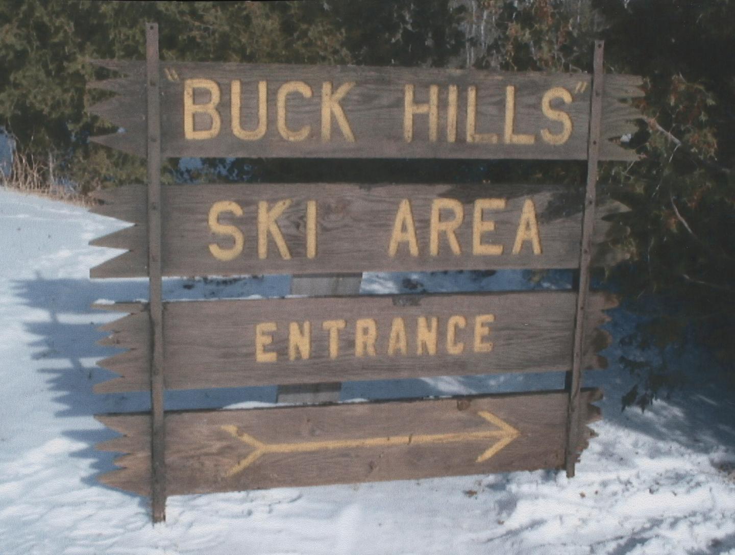 Buck Hills Ski Area sign