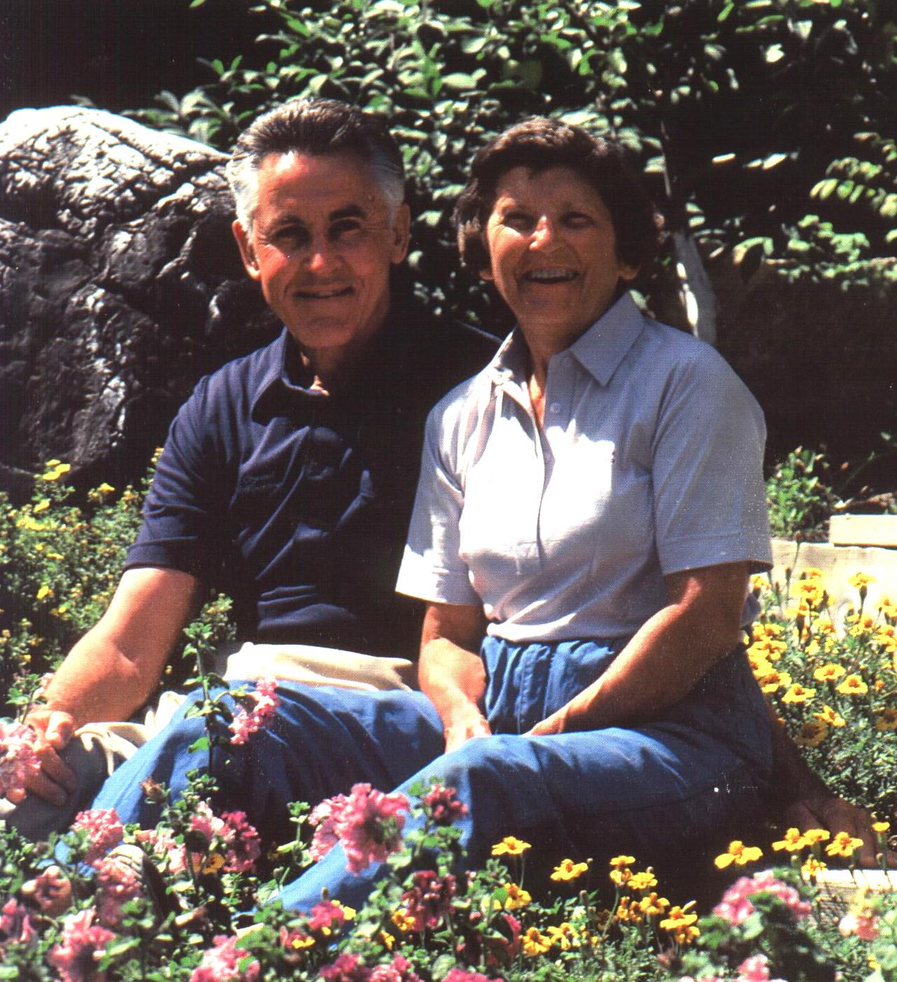 George and Althea in Althea’s gardens