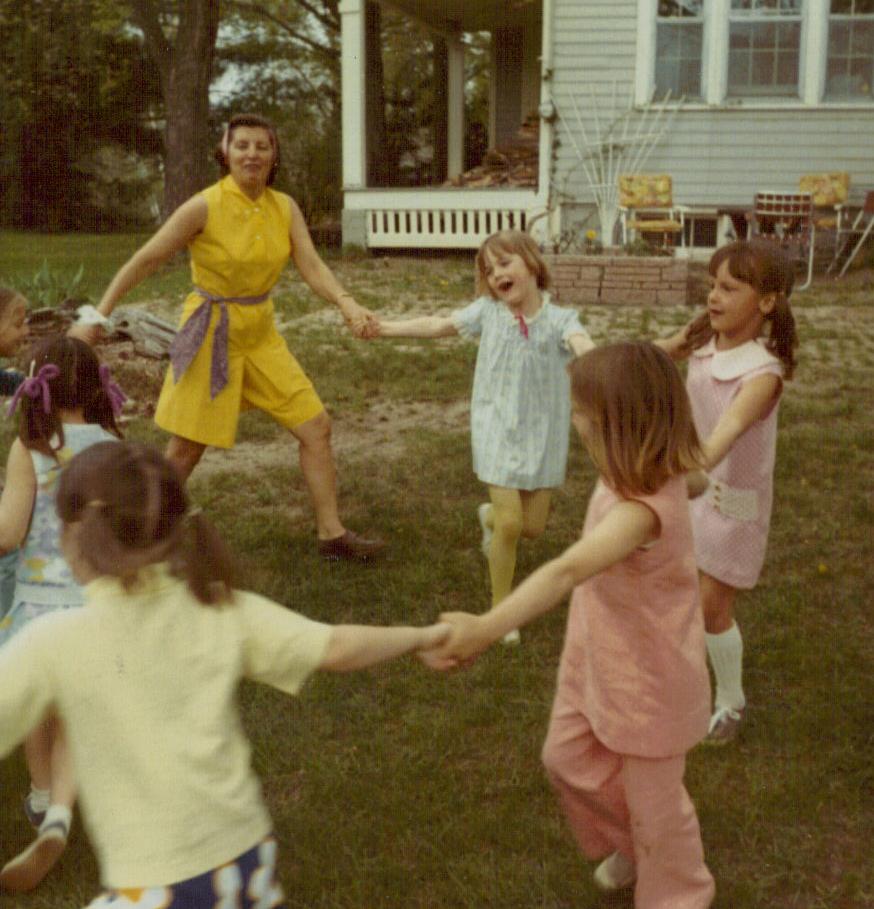 Althea with friends at the Petritz house