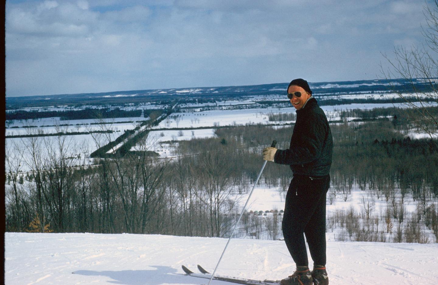 Tom Jacobsen at the top of Buck