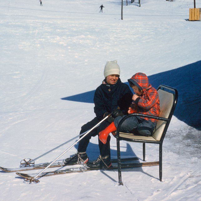 Jeni VanDuzen and friend, 1957
